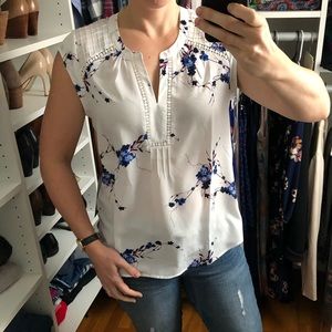 STITCH FIX Daniel Rainn Natalia Lace Detail Blouse